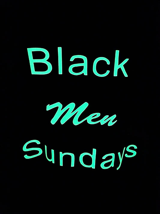 Black Men Sundays Glow In Dark Tshirt